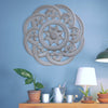 Floral Wall Medallion Home Decor – Gray (16”)